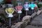 Jardin Mile® Lot de 4style diamant coupe en verre LED à couleur changeante àénergie solaire lampes de jardin extérieur Piquet en acier inoxydable