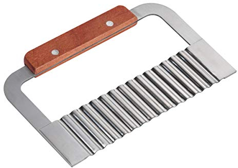JJ Prime - Kartoffelschneider Scheiben | Kartoffelschneider Wellenschneider Pommes Schneider | Kartoffel Riffelschneider Crinkle Cutter | Potato Slicer Wellen Messer - Wellenförmiger Küchenhobel