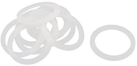 sourcing map 10 Stk. Silikon O-Ringe Dichtungsring Silikongel 58 x 45 x 3mm Weiß
