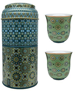 Images d’Orient - 2 boîtes empilables et 2 tasses 90ml - Collection Andalusia