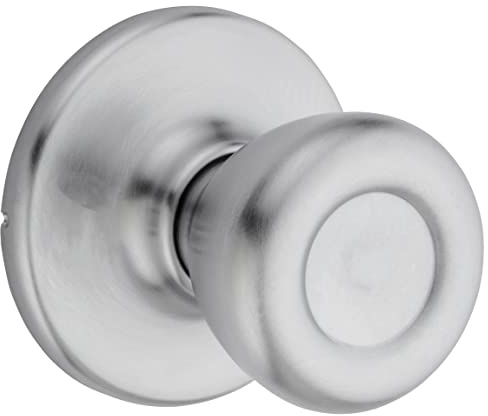 Kwikset Tylo Interior Passage Door Knob, Handle for Closet and Hallway Doors, Non-Locking Doorknob, Satin Chrome, 1 Count (Pack of 1)