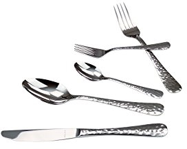 Solex Lena Besteckset 30 teilig für 6 Personen Hammerschlagoptik