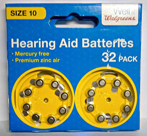 Walgreens Premium Zinc Air Hearing Aid Batteries Size 10 32 - Pack