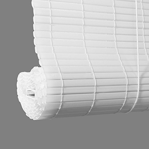 Store fenêtre enrouleur PVC, couleur au choix, 5 tailles, Intérieur et Extérieur, de MadeInNature® (Blanc Largeur 60 cm Longueur 180 cm)