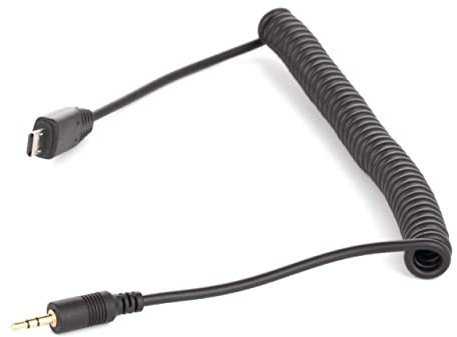 vhbw Kabel Anschlusskabel kompatibel mit Sony Cyber-Shot DSC-HX300, DSC-HX400, DSC-HX50, DSC-HX60 Kamera, DSLR - 120cm, Spiralkabel