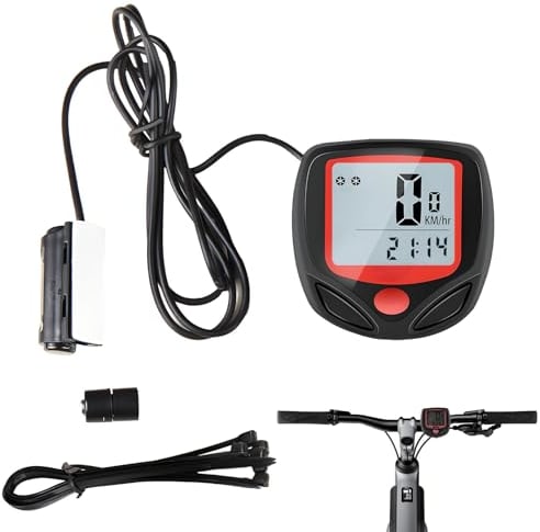 Mein HERZ Computer di Bicicletta,Contachilometri Bici, 15 Funzioni,Impermeabile Bici Computer per Tachimetro Bici Ciclocomputer, Rilevazione della velocità, Chilometraggio - SB 318