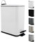 Spirella Kosmetikeimer 5 Liter Edelstahl mit Absenkautomatik und Inneneimer Erik Badezimmer Mülleimer Softclose Abfalleimer weiß, Kunststoff, White Mat, 5 litres
