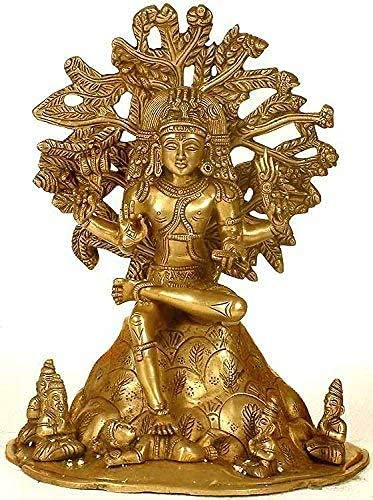Krisha Krafts Dakshinamurti Shiva Statue aus echtem Messing, groß