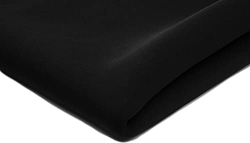 Scuba Schaumstoff, Taucher, Neopren, dick und leicht gestrickt 50 x 150 cm (Schwarz)