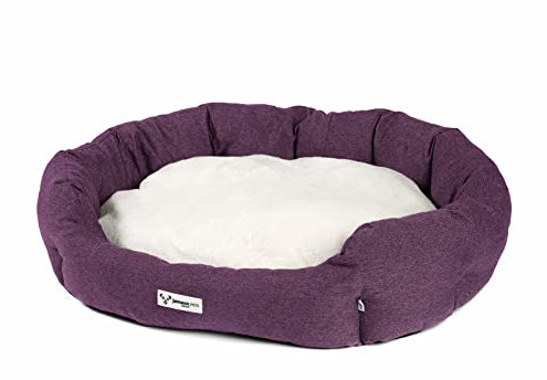 JAMAXX Hunde-Körbchen Bequem Weich, Wendekissen Waschbar Hundekorb Hundebett mit Komfort-Polsterung PDB2089 (L) 90x75 Berry