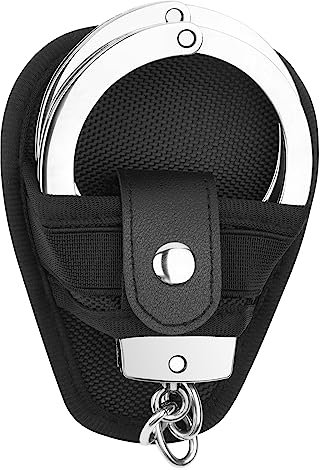 Handschellen-Etui, offene Oberseite, Schnellverschluss-Manschettenetui, Strafverfolgung, Militärstandard-Manschettentasche für Duty Gürtel mit sicherem Schnappverschluss und Clip