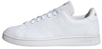adidas Herren Advantage Base Court Lifestyle Shoes Schuhe, Cloud White/Cloud White/Green, 38 EU
