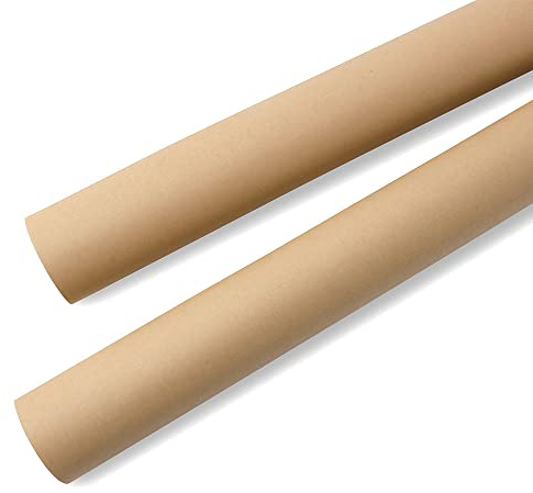 BIOZOYG 2 Rollen Packpapier 10x0,7 m braun - Geschenkpapier Rolle aus Recyclingpapier nachhaltige Forstwirtschaft - Kraftpapier Rolle Geschenkpapier Kraftpapier