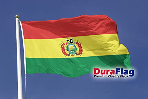 DuraFlag Bandera de Bolivia pequeña de cortesía de 50,8 x 30,5 cm, cuerda y palanca de alta calidad, 50 x 30 cm