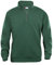 Clique Unisex Basic Half Zip Sweatshirt - 3XL - Bottle Green