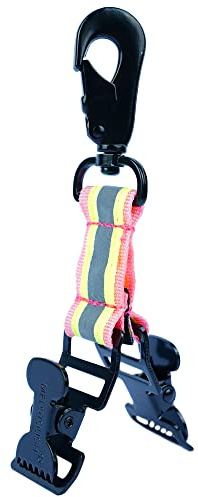 MELOTOUGH Firefighter Handschuhriemen, Arbeitshandschuh-Halter-Clip mit 2 Krokodilklemmen, einfach zu halten, reflektierend, hochsichtbar, Limettengrün für schnellen Zugriff, Rosa