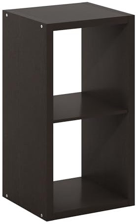 Furinno Cubicle - Organizer decorativo a forma di cubo, 2 cubi, rovere scuro