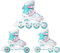 RAVEN 3in1 Inline Skates Triskates Rollschuhe Inliner für Kinder Mädchen verstellbar (Lia Mint, 27-30 (16,5cm-18,5cm))