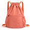 X SIM FITNESSX Sport Turnbeutel, Wasserdicht Beutel Unisex Rucksack Daypack Gym Bag, Sportbeutel Beuteltasche für Schule Sport, Reisen und Outdoor (Orange-Musterstil)