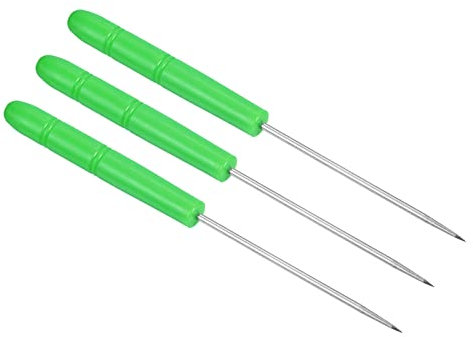 PATIKIL 3Pack Badminton Schlägersaiten Ahle Tennisschläger Schlägersaite Gerade Ahlen Richtwerkzeug Grün