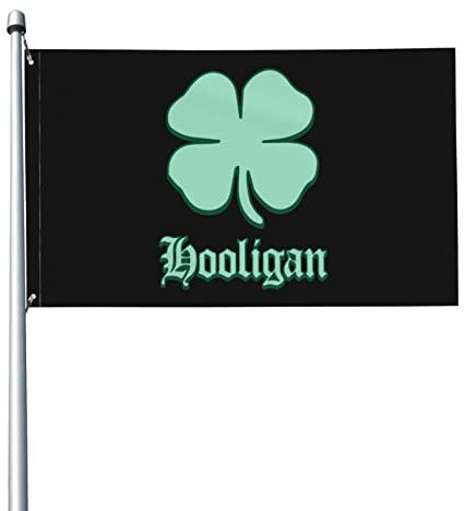 385 Gartenfahne 90x150cm, Irische Hooligans Kleeblätter Dekorative Fahnen Verblassen Beständig Garten Flagge Dekoration Sommer Flaggen, Für Feiertage, Bauernhaus