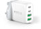 USB C Plug, Cshare 40W 4-Port Fast USB C Charger, Multi Mains Charger Plug with PD+QC Power Adapter for iPhone 15 14 Pro Max 13 12 11 XR/Plus, iPad, Samsung Galaxy S23 S22 S21 Ultra,Tablet Wall Plug