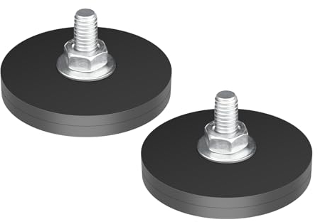 2 Pièces Magnétique Support de Montage M6 5MM Boulons Universelle pour Barre Lumineuse LED Phare de Travail LED Voiture Camion 4x4 Offroad Véhicule