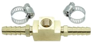 CDQBWKJGFJ 1 Piece Fuel Line Fuel Pressure Tee Adapter Brass T-Fitting 5/16 Hose Barb to 1/8NPT Female For Fuel Pressure Gauge Or Sensor