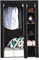 Bonnlo Armoire Tissu, avec Penderie et Étagères, Stable, Armoire de Rangement, 110 x 45 x 175 cm, Beaucoup de Rangement, Pliable, Noire