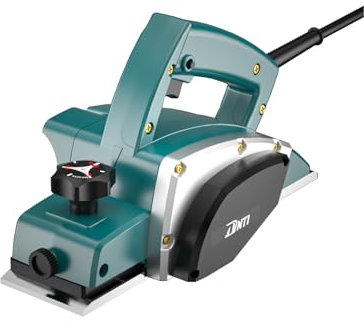 DNTI pialla elettrica per legno 220-240 V, Potenza 500 W, Giri Min. 16000, Largh. Pialla 82 Mm, Profondità Asportazione 1 Mm, per la Lavorazione del Legno, Rifilatura 2920B
