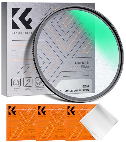 K&F Concept Nano-K Serie Shimmer Diffusion Filter 49mm aus Optisches Glas mit 18 Schichten Nano-Beschichtung für Videoaufnahmen/Portraitfotografie