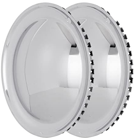 Universell passendes Radzierblendenset (2 Stück) 14 Zoll 14 – Moon Caps glänzend Chrom