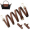 SOPROM Schultergurt für Longchamp Tasche Damen,Schultergurt für Taschen Leder Longchamp,Longchamp Replacement Strap kit(Breite: 11 mm, Farbe: Braun&Gold)