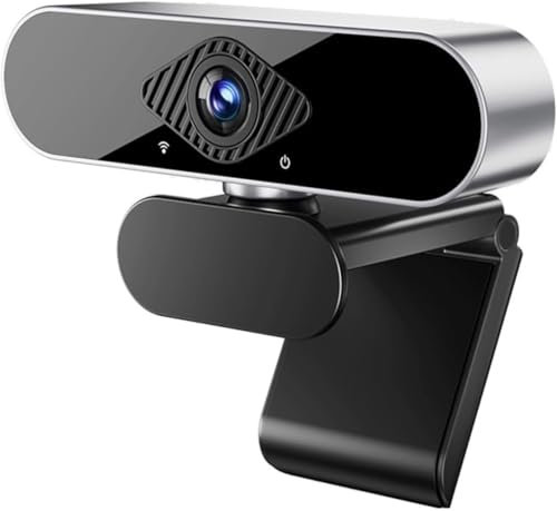 WAKEVLEO USB Webcam, Full HD 1080P Webcam for PC and Laptop, Plug-and-Play, webcam with Microphone,Auto Light Correction, 360° View Web Cam for Live Streaming, gaming, Studying, Conferences (1080P)
