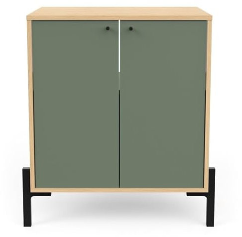 Box and beyond - Mueble bajo lavabo (2 puertas, 69,2 x 49,8 x 77,5 cm), color verde