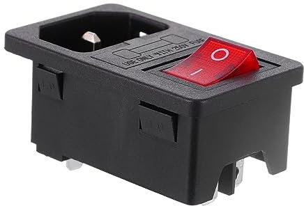 Uonlytech 10a Prise Électrique Ca Broches Avec Interrupteur Intégré Et Éclairage Pour Applications Diverses