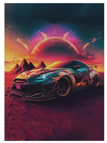 Sports Car Puzzles Für Erwachsene, 300-teiliges Holzpuzzle, Geeignet Für Kinder Ab 12 Jahren, Die Pädagogische Puzzle Lernen 42×30cm