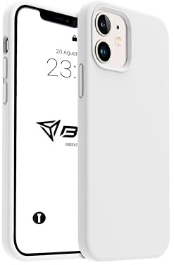Babilden Liquid Silicone Case for iPhone 11, 3-Layer Full Coverage, Soft Gel Rubber with Microfiber Lining, Wireless Charging Compatible (White (2))