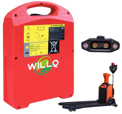 WILLQ Elektrischer Palettenwagen Lithiumbatterie 48V 24V 15AH 20AH 30Ah 40Ah Gabelstapler Lifepo4 Batteriepack für CBD18/20J-LI3 Ersatzzubehör