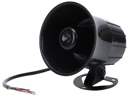 Yechiry Kompakter PA-Megafon-Lautsprecher, 120 DB Superlaute Sirene mit MP3-Wiedergabe, USB-Tonumschaltung, für Einsatzfahrzeuge in der Marine und Industrie