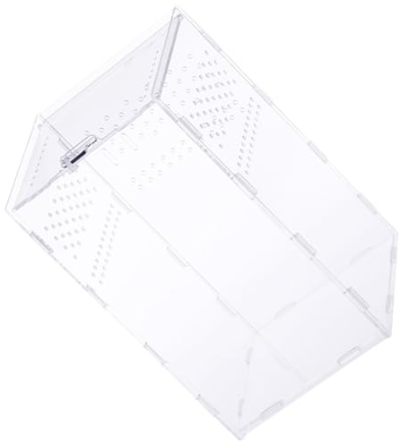 Veemoon Boîte D'élevage pour Reptiles Couvercle Amovible et Facile à Nettoyer en Acrylique Transparent pour Terrarium D'insectes et Reptiles