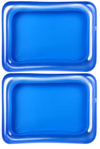 Housoutil 2 Unidades de Enfriadores Inflables de PVC Azul Gran Capacidad, Flotantes para Fiesta Piscina y Decoración en Picnic o Fiesta Hawaiana