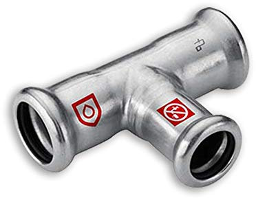Eigenmarke C-Stahl Pressfitting T-Stück reduziert (ixixi) - 28 x 22 x 28mm