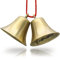 KSI-Vintage-Glocke aus Messing, mit lautem, hellem Klang, für Elefanten, Kühe, Pferde, Schafe, Hunde, Kamele, Basteln, Haus, Garten, Christbaumschmuck, 2 Stück