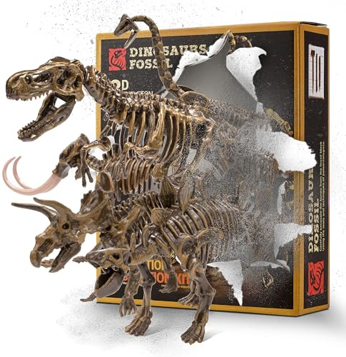 VIBIRIT Dig Up Dinosaurs Skeleton Set,Dinosaur Digging Fossil Kit Model Toys,Excavation Kits for kids5-12year,Educational Realistic Toys for Kids,Boys,Girls