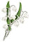 AMSITA LONDON Broche fleur de muguet en émail blanc argenté, Émail
