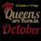 TShirt Showroom Queens are Born in October Birthday Hotfix Rhinestone Diamante Iron on Transfer Motif Applique