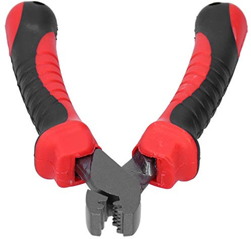 01 02 015 Crimping Pliers, Carbon Steel and Rubber Crimping Tool Portable Fishing Pliers, Durable for Seawater Freshwater