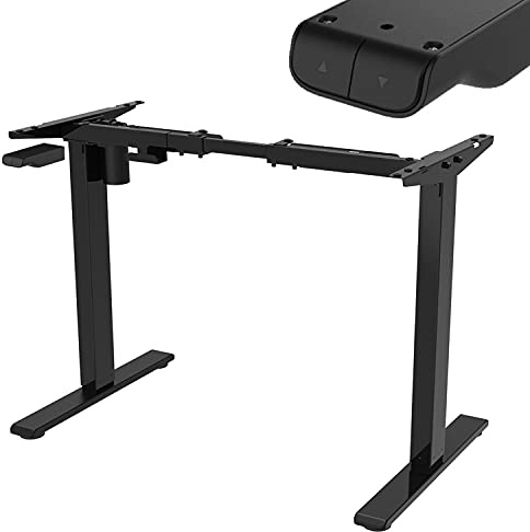 Spacetronik Höhenverstellbarer Schreibtisch Gestell, Elektrisch Tischgestell mit Anti-Kollisionssystem, Tragkraft bis 70 kg, Höhenverstellung 71–121 cm, 2-stufige Hubsäulen