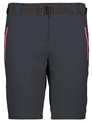 CMP - Bermudas elásticas para mujer, Antracite-Fragola, XS